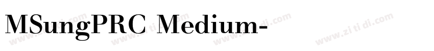 MSungPRC Medium字体转换